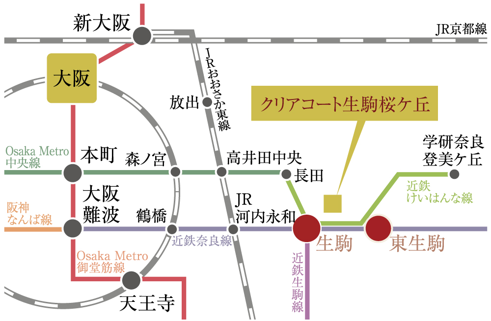 桜ケ丘路線図