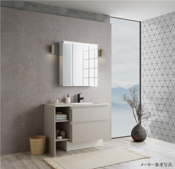 造作風洗面化粧台（アイカ工業 ： スマートサニタリー）